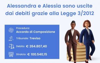 Alessandra e Alessia sono uscite dai debiti grazie alla Legge 3/2012